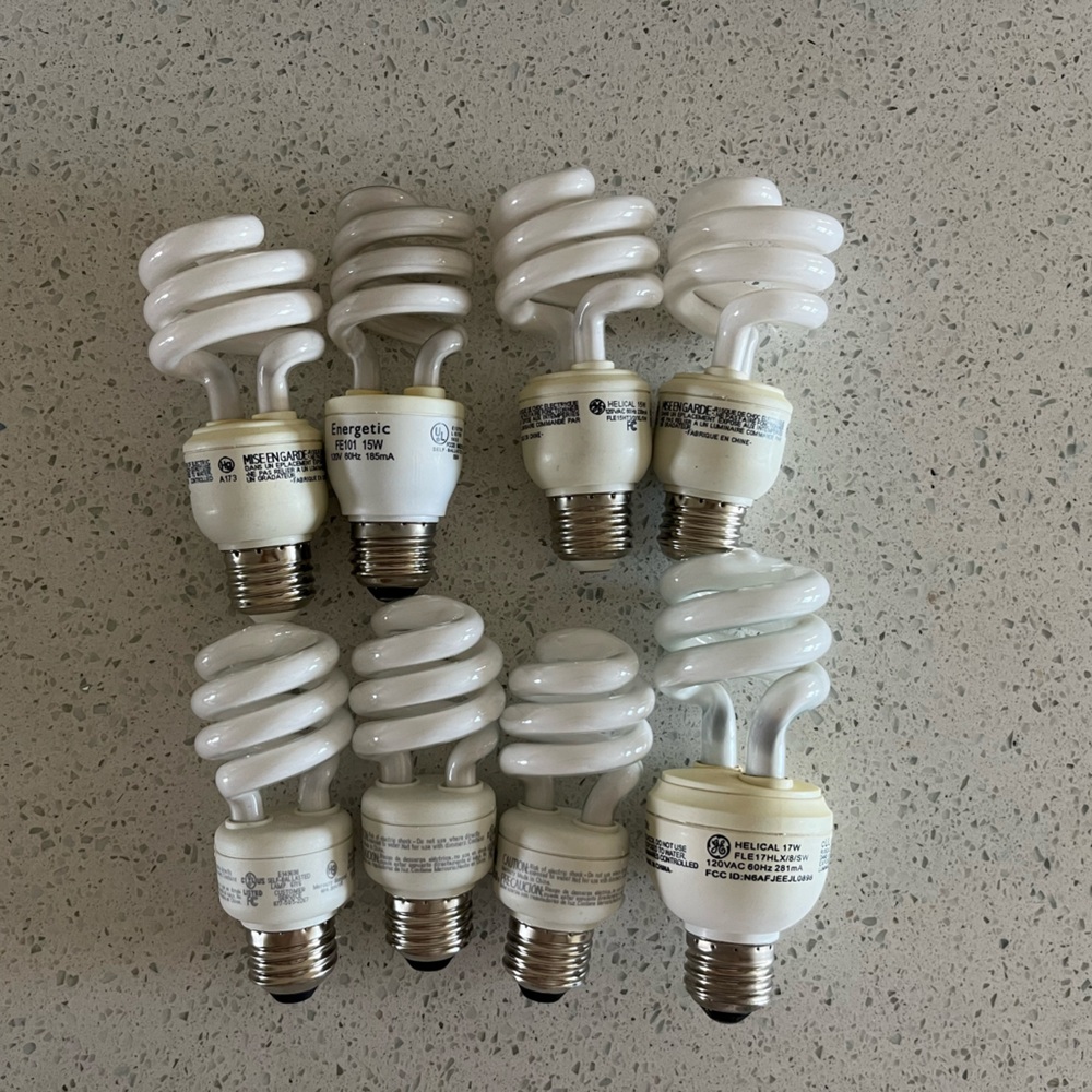 GE Spiral CFL Light Bulbs
